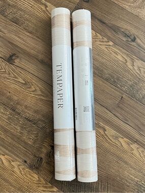 NWT TEMPAPER & Co Faux Grasscloth Geo Peel & Stick Wallpaper 2 Dbl Rolls GG5003